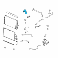 OEM 2004 Saturn L300 Radiator Inlet Hose Assembly Diagram - 15146142