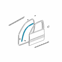 OEM 2001 Pontiac Bonneville Weatherstrip Asm-Front Side Door Upper Auxiliary Diagram - 25766909