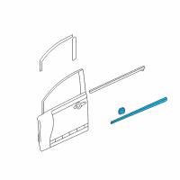 OEM 2006 Honda Civic Protector, R. FR. Door *NH701M* (GALAXY GRAY METALLIC) Diagram - 75302-SNA-A01ZG