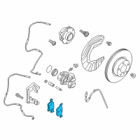 OEM BMW X3 Disc Brake Pad Set Diagram - 34-10-6-884-492