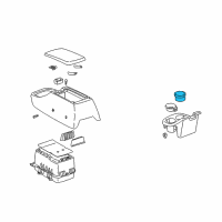 OEM 2003 Toyota Tundra Cup Holder Diagram - 58837-0C010