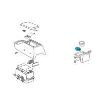 OEM 2005 Toyota Tundra Cup Holder Holder Diagram - 58856-0C010