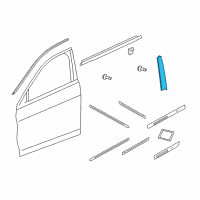 OEM 2009 Honda Accord Garnish, L. FR. Door Center Pillar Diagram - 72470-TA5-A00