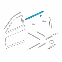 OEM 2010 Honda Accord Molding Assy, R FR Do Diagram - 72410-TA0-A02