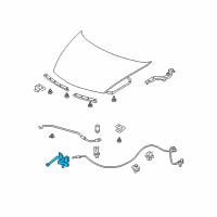 OEM 2011 Honda Civic Lock Assembly, Hood Diagram - 74120-SNA-A11