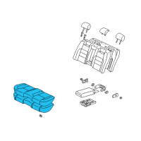 OEM 1998 Lexus GS300 Cushion Assy, Rear Seat (For Bench Type) Diagram - 71460-3A560-C1