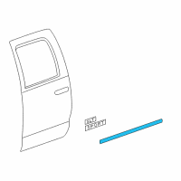 OEM 2003 Dodge Ram 2500 Molding-Rear Door Diagram - 5HC44AGWAB