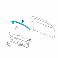 OEM Chevrolet Trailblazer Molding, Lift Gate Window Garnish Diagram - 15136323