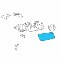 OEM Ford Flex Mirror Glass Diagram - DA8Z-17K707-J