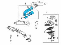 OEM 2022 Hyundai Sonata Hose Assembly-Air Intake Diagram - 28130-L1600