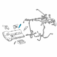 OEM Lincoln LS Cylinder Head Temperature Sensor Diagram - 3W4Z-6G004-AA