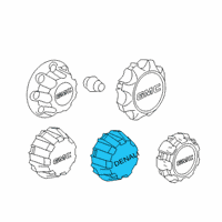 OEM GMC Hub Cap Diagram - 22950441