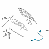 OEM 2017 Lincoln Navigator Release Cable Diagram - FL7Z-16916-A