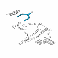 OEM 2012 Infiniti FX50 Front Exhaust Tube Assembly Diagram - 20020-1CA0A