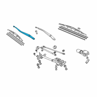 OEM Honda Accord Arm, Windshield Wiper (Passenger Side) Diagram - 76610-SDA-A01