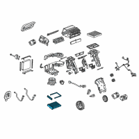 OEM Cadillac ELR Heater Core Diagram - 13406298