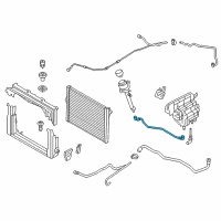 OEM 2014 BMW M6 Gran Coupe Cooling Water Hose Inlet Pipe Diagram - 17-12-2-284-285