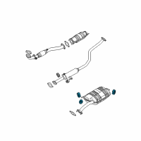 OEM 2012 Hyundai Santa Fe Hanger-Exhaust Pipe Diagram - 28761-3B000