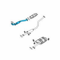 OEM 2007 Kia Spectra5 Front Exhaust Pipe Diagram - 286102F360