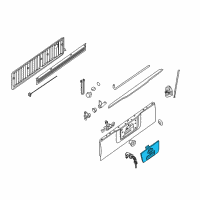 OEM 2012 Nissan Titan Rear Gate Handle, Black Diagram - 90606-7S200