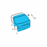 OEM 1999 Lexus RX300 Panel Sub-Assy, Back Door Diagram - 67005-48040