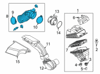 OEM 2022 Hyundai Santa Cruz HOSE ASSY-AIR INTAKE Diagram - 28130-CW200