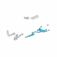 OEM 2010 Chevrolet Malibu Muffler & Pipe Diagram - 25919667