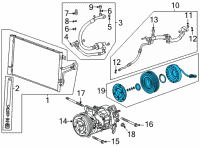 OEM Cadillac Clutch & Pulley Diagram - 84787283