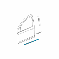 OEM 2000 Dodge Neon Molding-Front Door Diagram - QK58TZZ