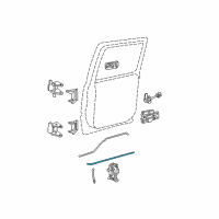 OEM GMC Sierra 3500 Rod-Rear Side Door Latch Diagram - 15721562