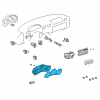 OEM 2004 Toyota MR2 Spyder Cluster Assembly Diagram - 83800-17130