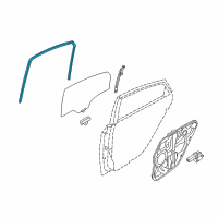 OEM 2014 Hyundai Sonata Run-Rear Door Window Glass, LH Diagram - 83530-3Q000