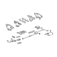 OEM 2014 Acura TL Rubber, Exhaust Mounting Diagram - 18215-S84-A20