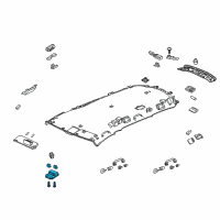 OEM 2018 Honda Odyssey Console Assy., Roof *YR507L* (SHADOW BEIGE) Diagram - 83250-THR-A01ZA