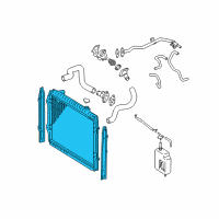 OEM 2000 Toyota Tacoma Radiator Assembly Diagram - 16410-AZ039