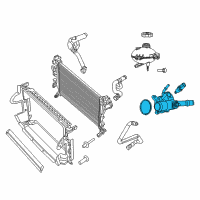 OEM 2022 Jeep Compass THERMOSTA-THERMOSTAT Diagram - 5047861AD