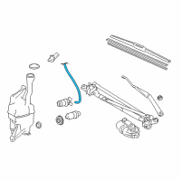 OEM 2016 Toyota Camry Washer Hose Diagram - 90068-33247