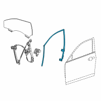 OEM 2020 Cadillac CT4 Run Weatherstrip Diagram - 23480494