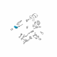 OEM Cadillac Bracket, Steering Column Tilt Wheel Actuator Diagram - 15231659