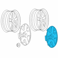 OEM 2008 Saturn Aura Wheel Cover Diagram - 9597585