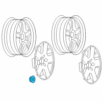OEM 2008 Saturn Vue Center Cap Diagram - 9596261
