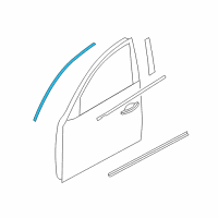 OEM Infiniti FX35 Moulding-Front Door Sash, Front LH Diagram - 80283-1CA0C