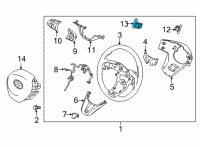 OEM 2022 Hyundai Santa Fe Switch Assembly-Paddle Shift, LH Diagram - 96770-S1010-VCS