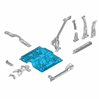 OEM Nissan Xterra Floor-Front Diagram - 74312-7Z830