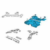 OEM 2003 Saturn L200 Panel Asm, Rear Floor Diagram - 22687886