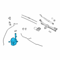 OEM 2015 Kia Optima Windshield Reservoir Assembly Diagram - 986204U000