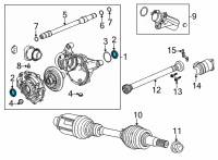 OEM 2022 Cadillac CT5 Axle Seal Diagram - 23269761