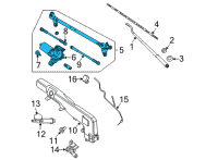 OEM 2008 Nissan Pathfinder WIPER Assembly Windshield Diagram - 28800-ZL90B