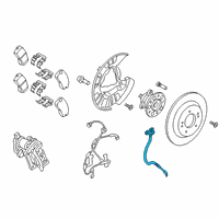 OEM 2019 Hyundai Kona Electric Hose-Brake Rear, LH Diagram - 58737-K4000