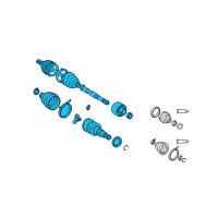 OEM 2009 Scion xD Axle Assembly Diagram - 43420-52250